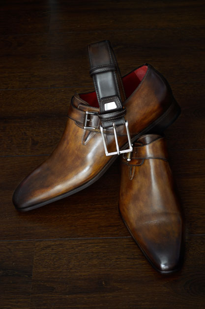 single monk strap shoes